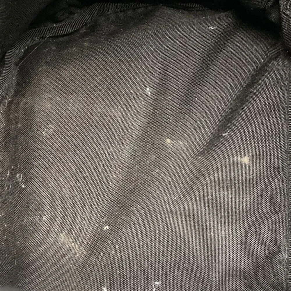 Saint Laurent Noe Patched Backpack in Black Cotton